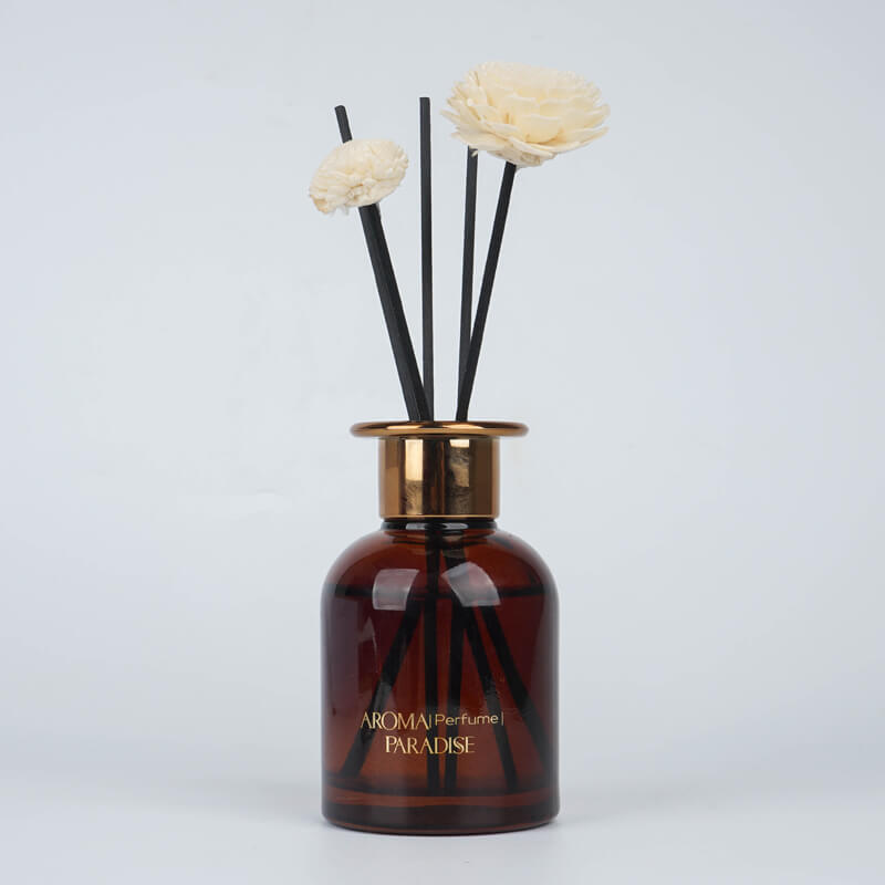 Bouteille en verre en gros Aroma Therapy Parfum Désodorisant Aromathérapie Diffuseur Ensemble Rotin Maison Huile Parfum Reed Diffuseurs