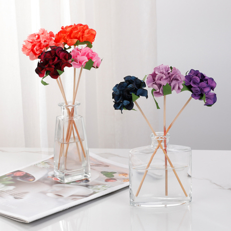 Fleurs en papier parfumées colorées, fleurs artificielles absorbantes de parfum faites à la main, accessoires d'ornement de diffuseur de roseaux, tiges de fleurs en papier diffuseur