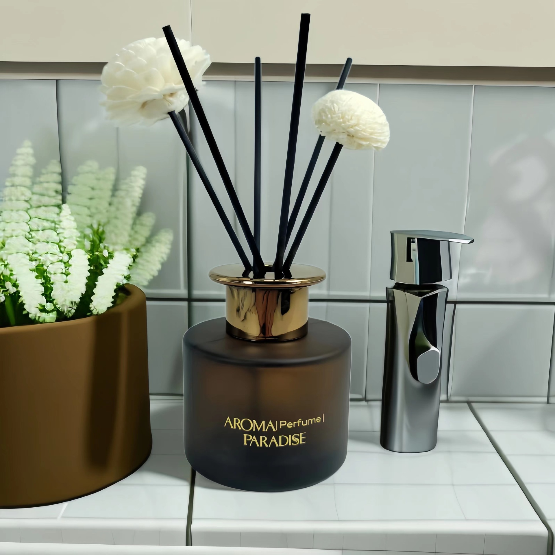 Ensemble de diffuseur de roseaux transfrontalier pour maison et hôtel, Kit d'huile essentielle de parfum de désodorisant de longue durée